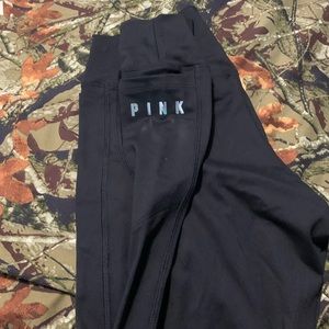 PINK leggings 7/8 length size LG never worn